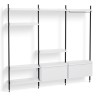 Pier System 1093 – PS White Shelves + Black Anodised Aluminium Profiles - HAY