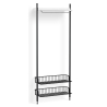 Pier System 1011 – PS White Shelf + Anthracite Wire Shelves + Black Anodised Aluminium Profiles - HAY