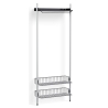 Pier System 1011 – PS Black Shelf + Chromed Wire Shelves + Anodised Aluminium Profiles - HAY