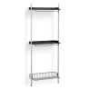 Pier System 1031 – PS Black Shelves + Chromed Wire Shelf + Anodised Aluminium Profiles - HAY