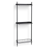 Pier System 1031 – PS Black Shelves + Chromed Wire Shelf + Black Anodised Aluminium Profiles - HAY