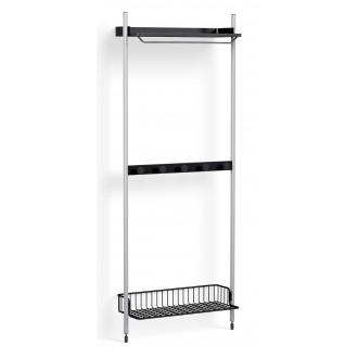 Pier System 1041 – PS Black Shelves + Anthracite Wire Shelf + Anodised Aluminium Profiles