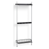 Pier System 1041 – PS Black Shelves + Anthracite Wire Shelf + Anodised Aluminium Profiles - HAY