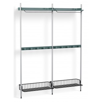 Pier System 1042 – PS Blue Shelves + Anthracite Wire Shelves + Anodised Aluminium Profiles