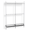 Pier System 1042 – PS White Shelves + Anthracite Wire Shelves + Anodised Aluminium Profiles - HAY