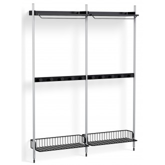 Pier System 1042 – PS Black Shelves + Anthracite Wire Shelves + Anodised Aluminium Profiles