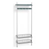 Pier System 1051 – PS Blue Shelves + Chromed Wire Shelves + Anodised Aluminium Profiles