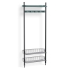 Pier System 1051 – PS Blue Shelves + Chromed Wire Shelves + Black Anodised Aluminium Profiles - HAY