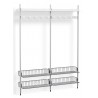 Pier System 1052 – PS White Shelves + Chromed Wire Shelves + Anodised Aluminium Profiles