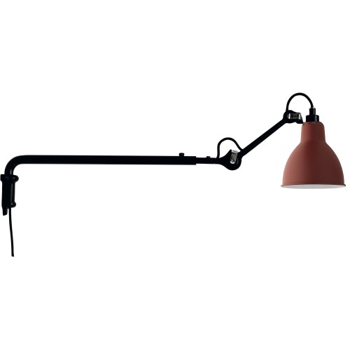 SOLD OUT - black / round red - Gras 203 - wall lamp - DCW éditions