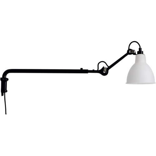 SOLD OUT - black / round polycarbonate - Gras 203 - wall lamp - DCW éditions