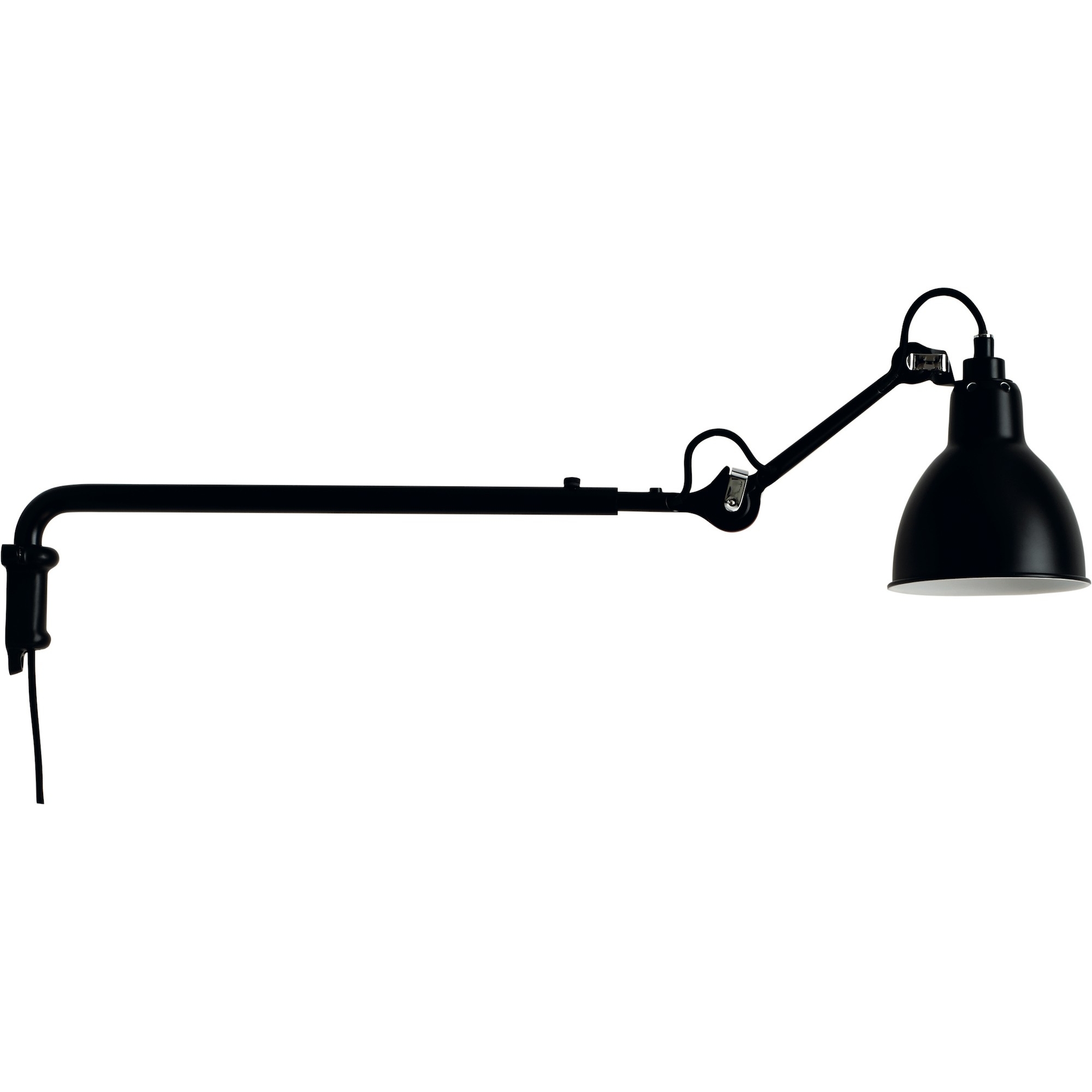 SOLD OUT - black / round black - Gras 203 - wall lamp - DCW éditions