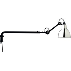 SOLD OUT - black / round chrome - Gras 203 - wall lamp - DCW éditions