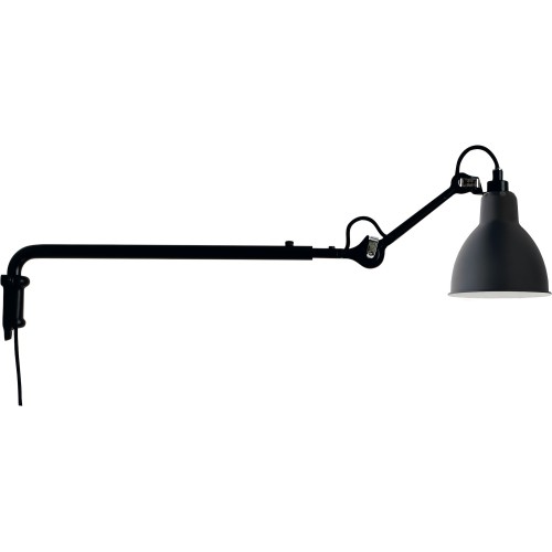 SOLD OUT - black / round blue - Gras 203 - wall lamp - DCW éditions