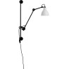 black / round polycarbonate - Gras 210 - wall lamp - DCW éditions