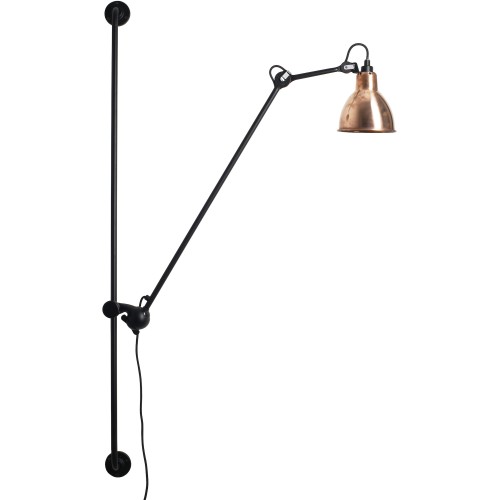 black / round raw copper - Gras 214 - wall lamp - DCW éditions