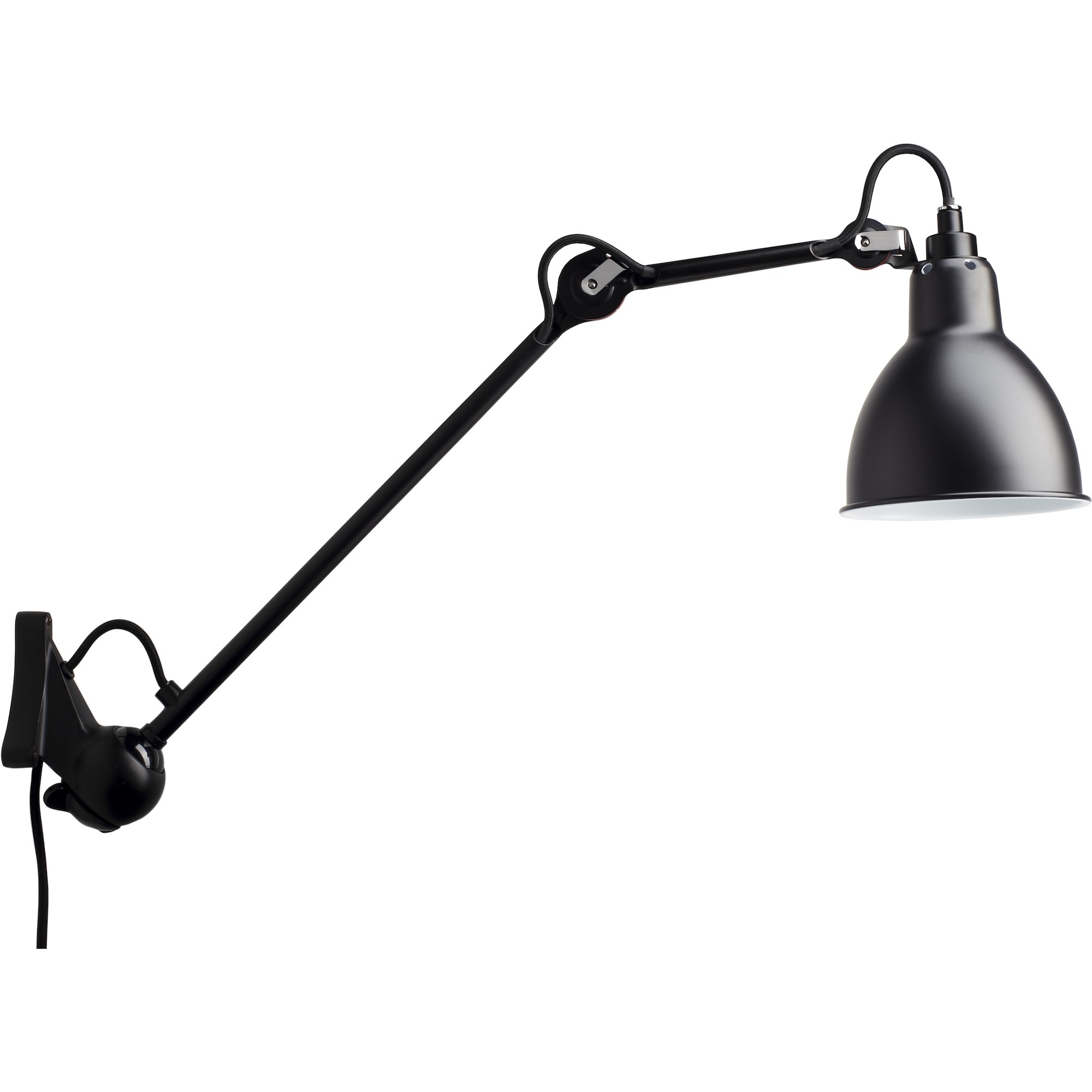 black / round black - Gras 222 - wall lamp - DCW éditions