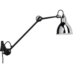 black / round chrome - Gras 222 - wall lamp - DCW éditions