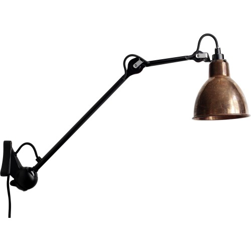 black / round raw copper - Gras 222 - wall lamp - DCW éditions