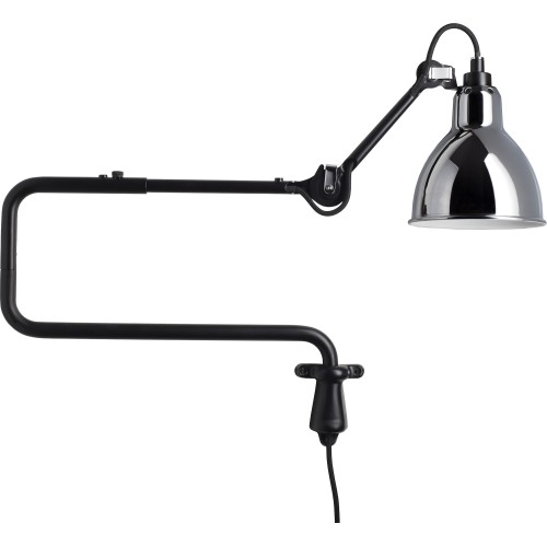 black / round chrome - Gras 303 - wall lamp - DCW éditions