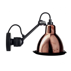 black / raw copper, white inside - Gras 304 bathroom - CL II - wall lamp - DCW éditions