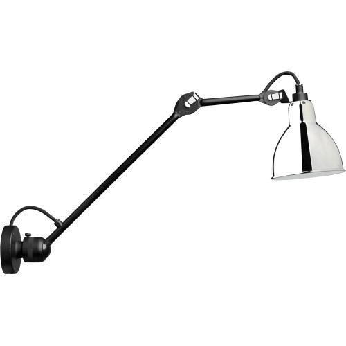 black / round chrome - Gras 304 L 40 - wall lamp - DCW éditions