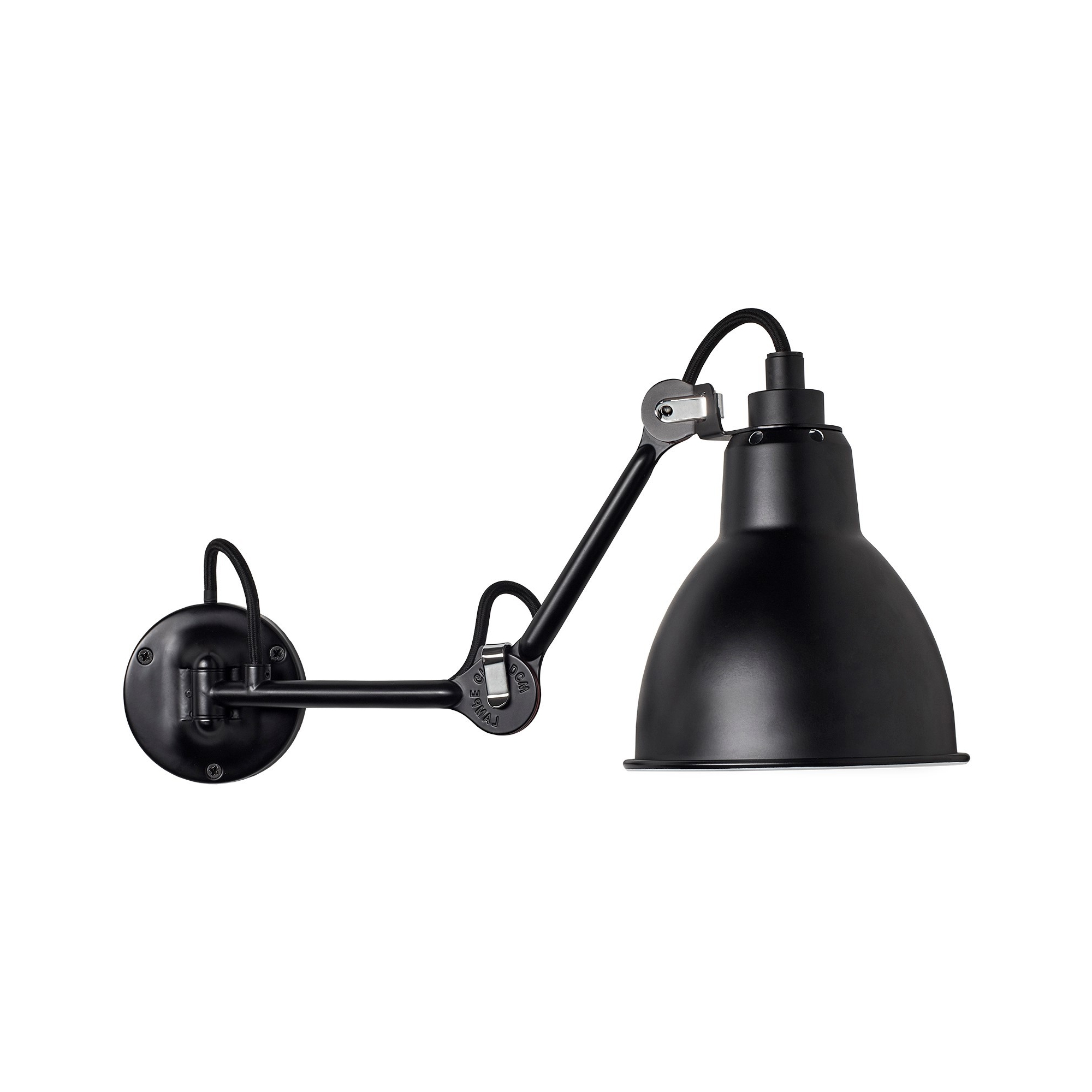 black / round black - Gras 204 - wall lamp - DCW éditions