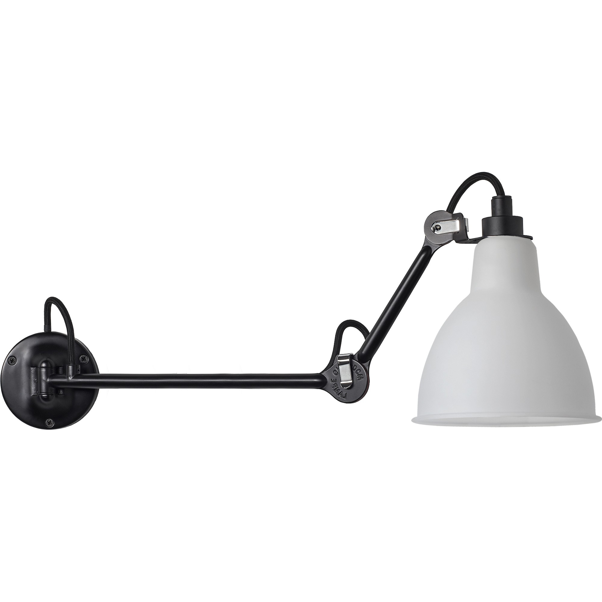 black / round polycarbonate - Gras 204 L 40 - wall lamp - DCW éditions