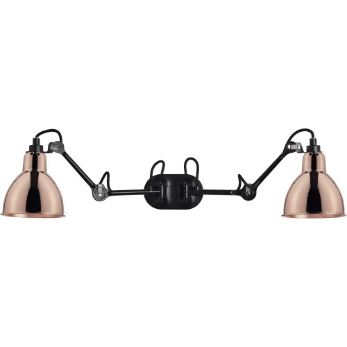 black / round copper - Gras 204 double - wall lamp - DCW éditions