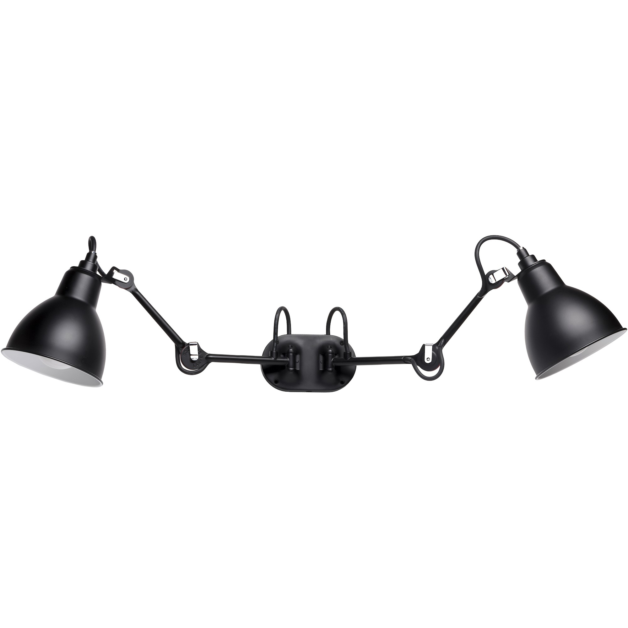 Black / Black - CL II - Gras 204 double Bathroom wall lamp - DCW éditions