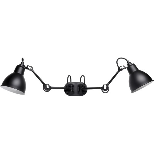 Black / Black - CL II - Gras 204 double Bathroom wall lamp - DCW éditions