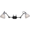 Black / Polycarbonate - CL II - Gras 204 double Bathroom wall lamp - DCW éditions