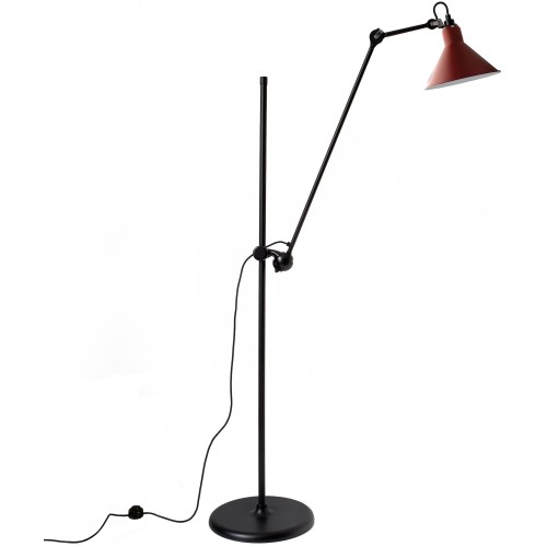 black / conic red - Gras 215 - floor lamp - DCW éditions