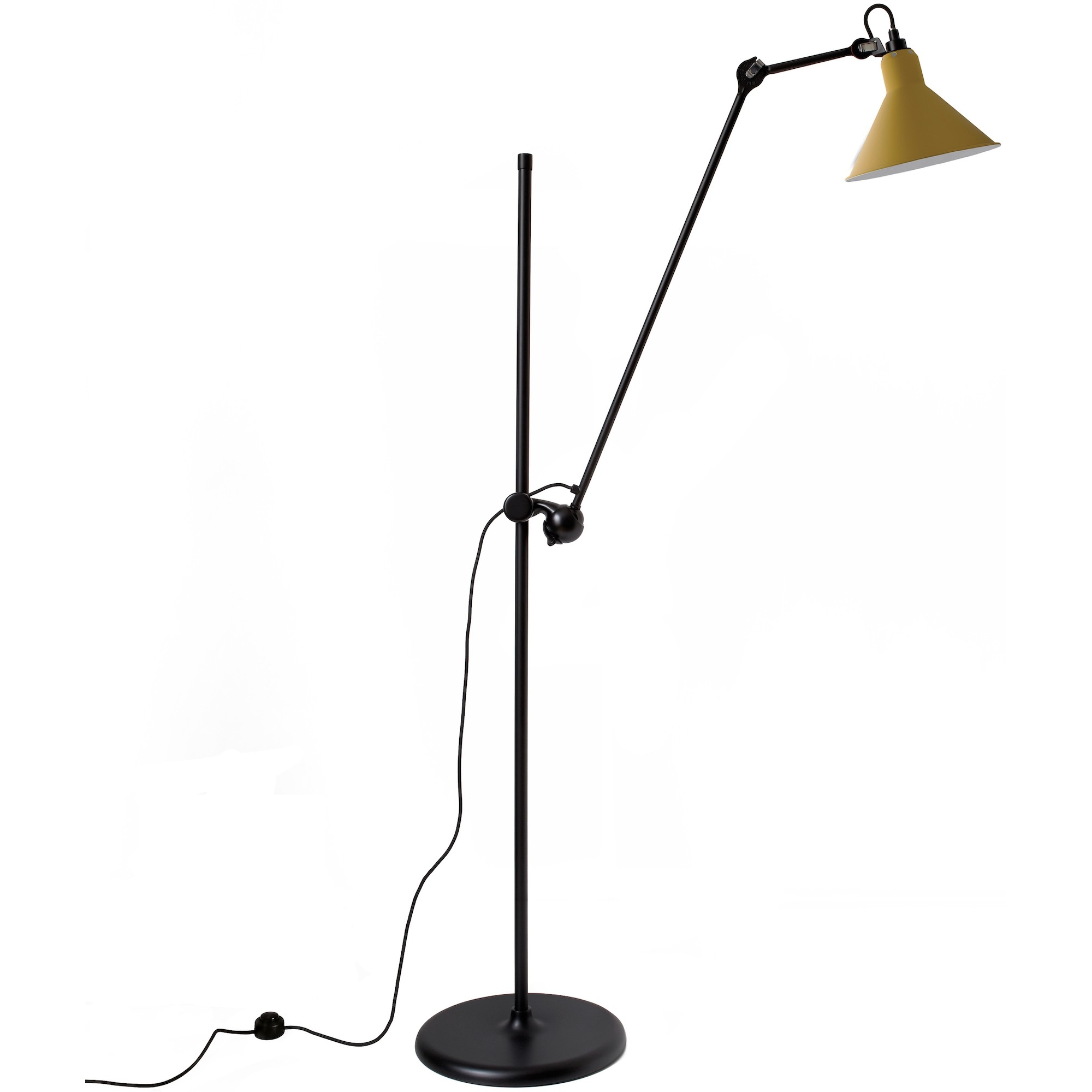 black / conic yellow - Gras 215 - floor lamp - DCW éditions