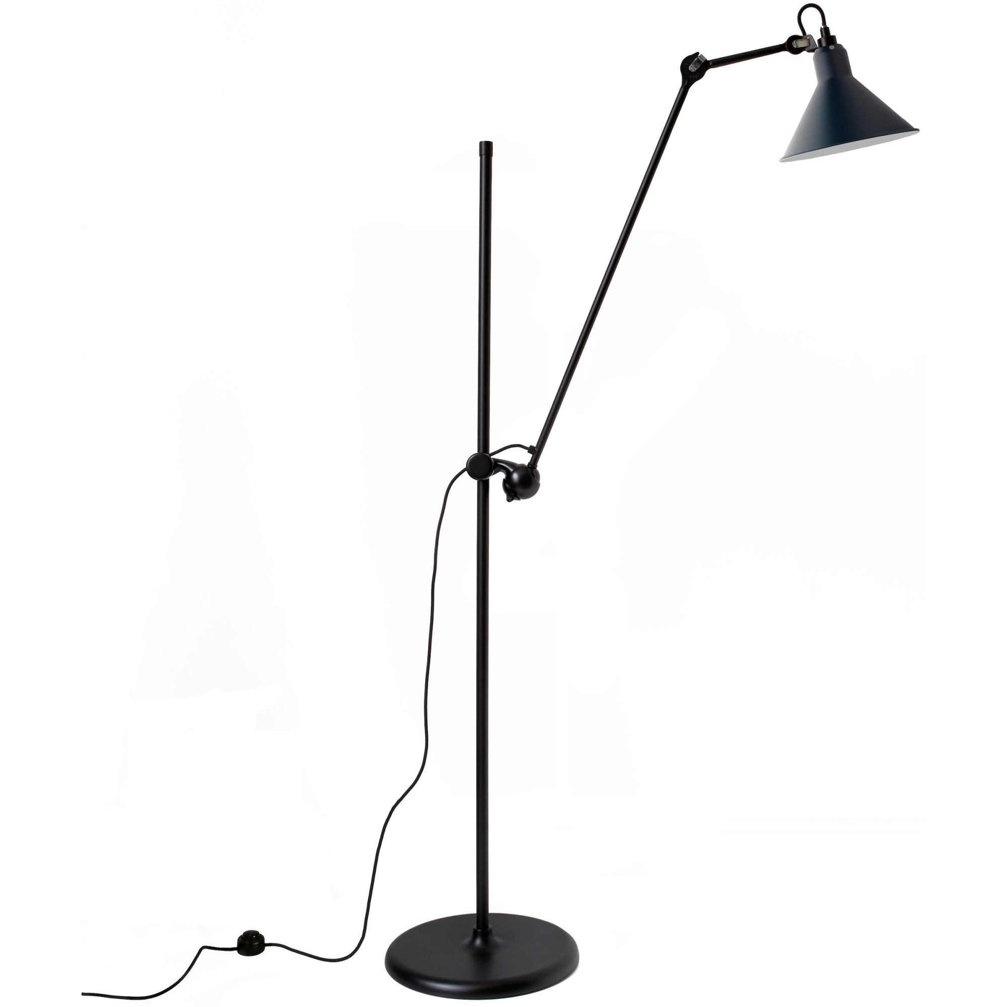 black / conic blue - Gras 215 - floor lamp - DCW éditions