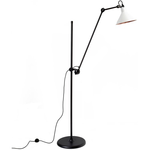 black / conic white, copper inside - Gras 215 - floor lamp - DCW éditions