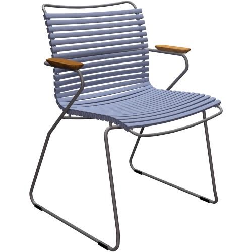 Click dining chair with armrests – pigeon blue (82) –Houe