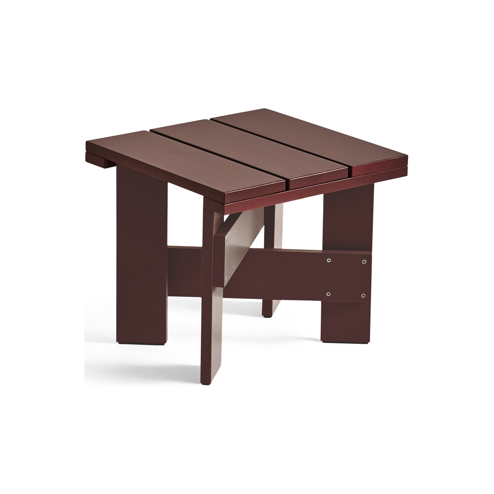 CRATE Low table – 45 x 45 x H40 cm – Iron red - HAY