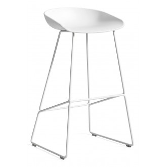 AAS38 Stool White shell + White base