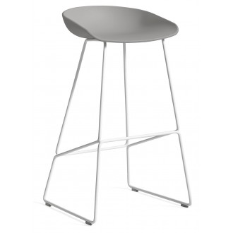 AAS38 Stool Concrete grey shell + White base