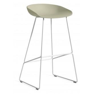 AAS38 Stool Pastel green shell + White base