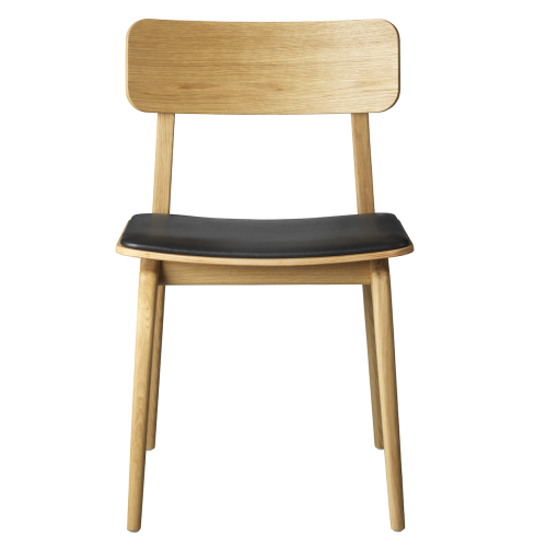 SOLD OUT J175 Åstrup chair– Oak / black leather - FDB Møbler