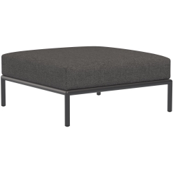 Level sofa – ottoman – dark grey Basic fabric (98) + dark grey base (51) – Houe