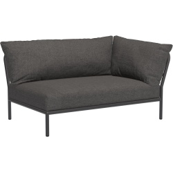 Level 2 sofa – right corner – dark grey Basic fabric (98) + dark grey base (51) – Houe