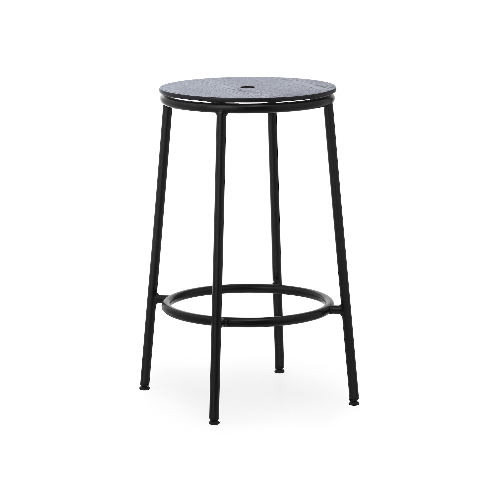 Circa Stool - Black Oak seating - 65 cm - Normann Copenhagen