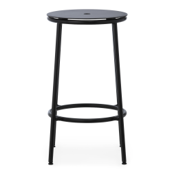 Circa Stool - Black Aluminium seating - 65 cm - Normann Copenhagen