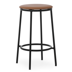 Tabouret Circa - Assise cuir Ultra Brandy  - 65 cm - Normann Copenhagen