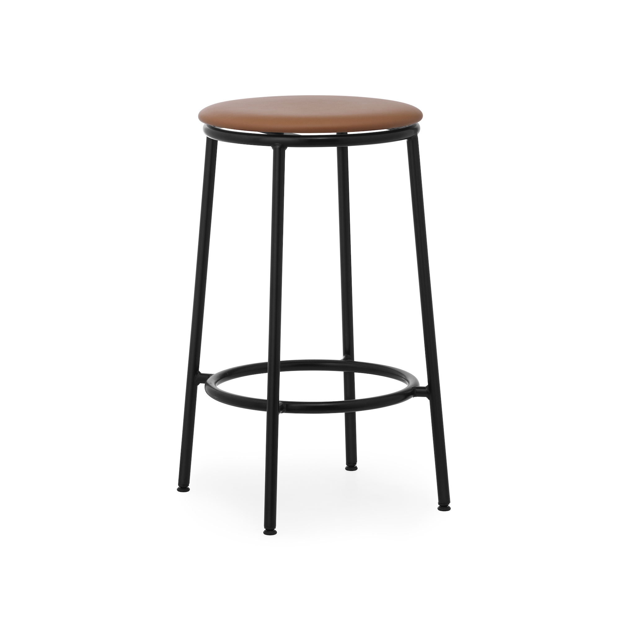 Circa Stool - Ultra leather Brandy seating - 65 cm - Normann Copenhagen