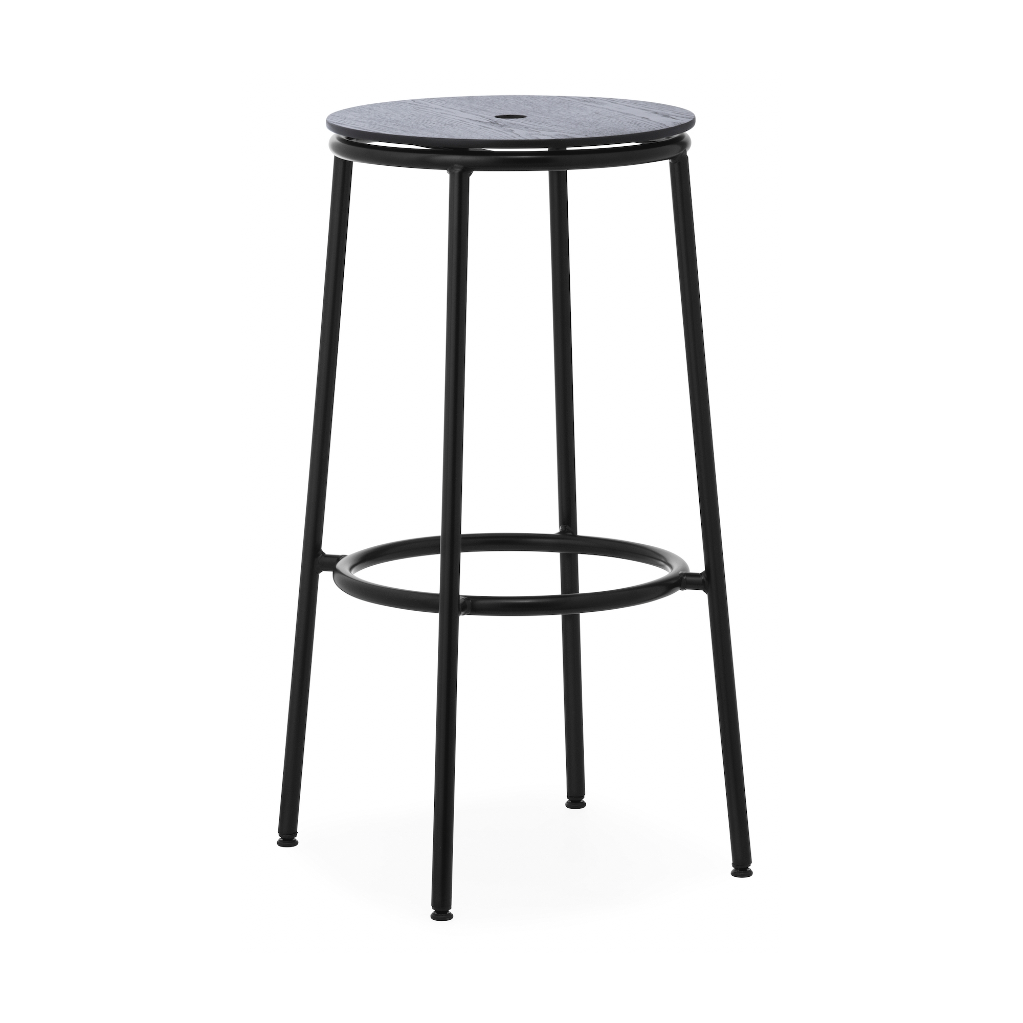 Circa Stool - Black Oak seating - 75 cm - Normann Copenhagen