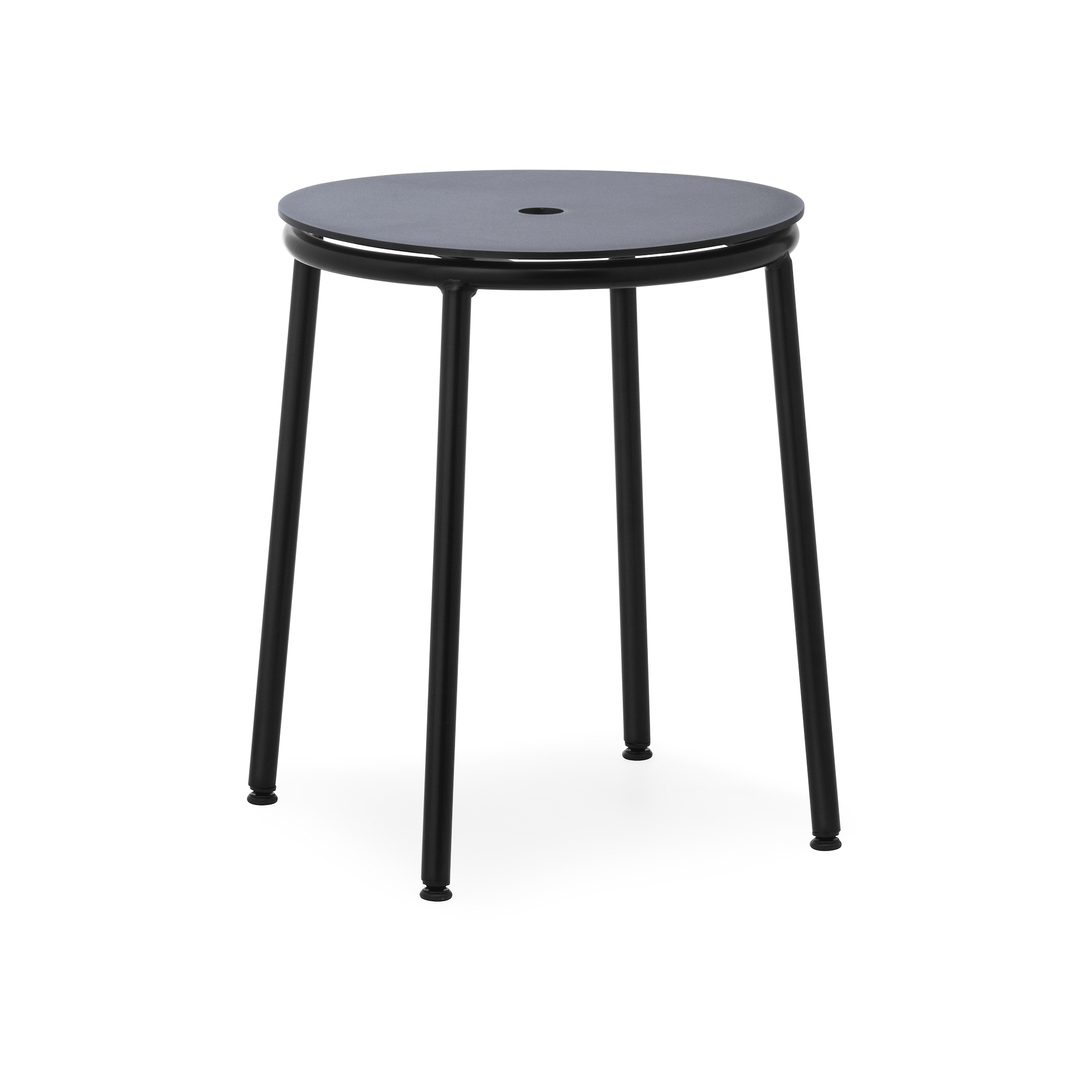 Tabouret Circa - Assise Aluminium Noir - 45 cm - Normann Copenhagen